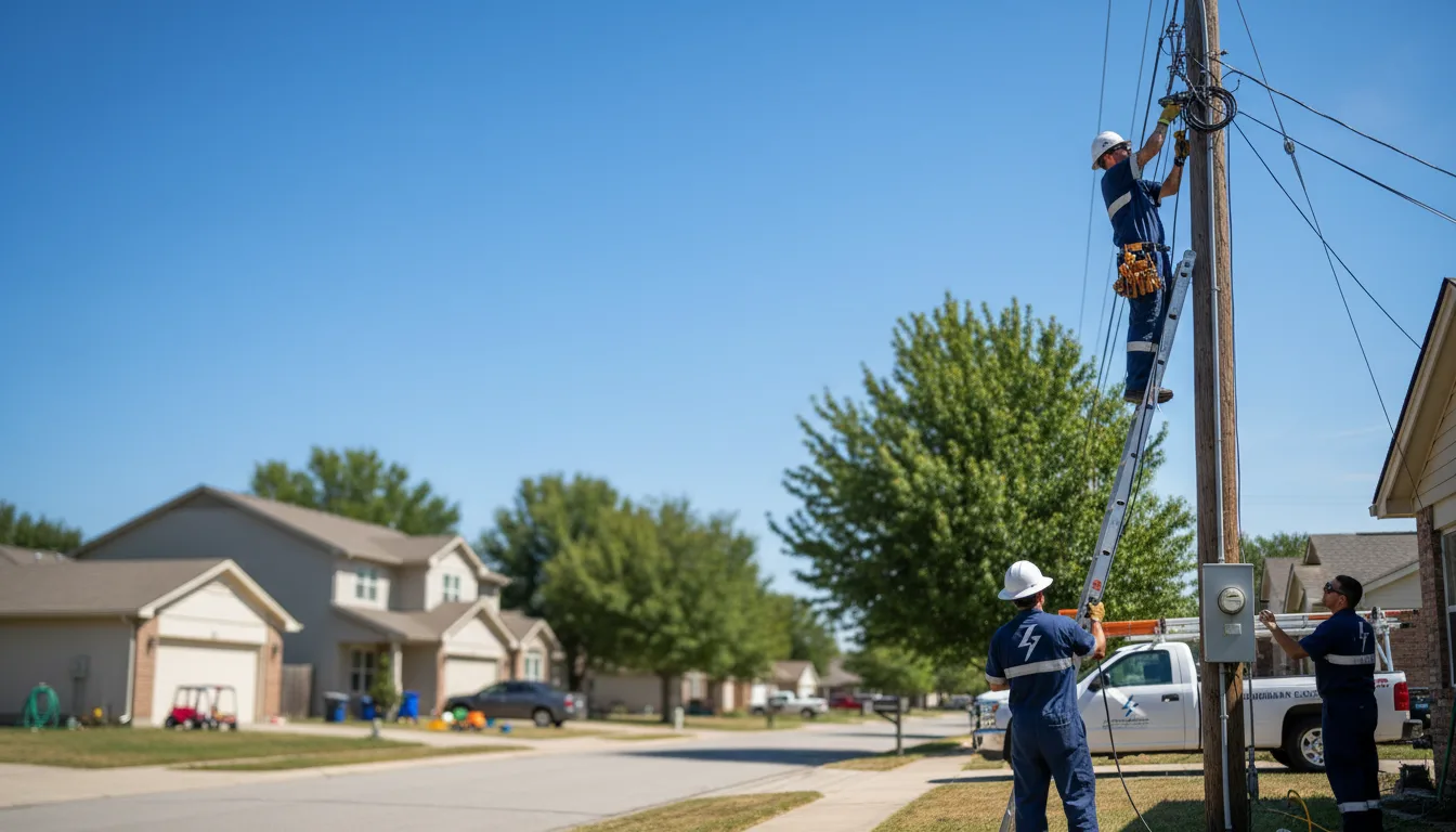 Residential electrician providing installation services in Plano, TX